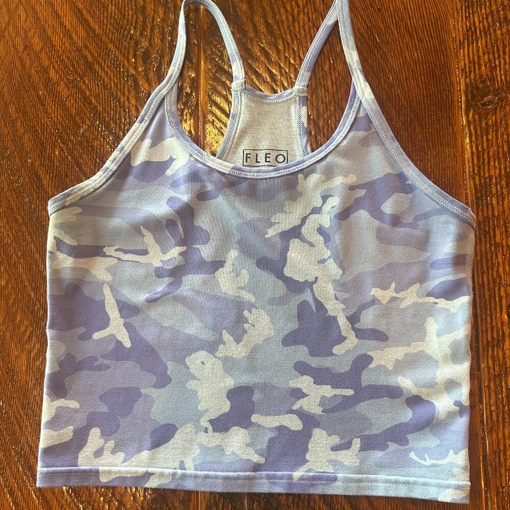 FLEO Camo Crop Tank – Size Small